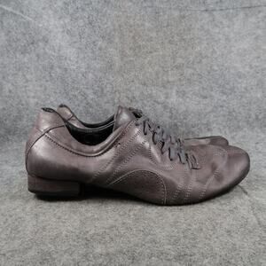 Portdance Shoes Mens 12 45 Casual Dance Trainers Sneakers Leather Lace Up Grey